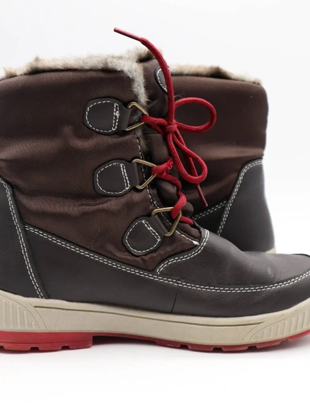 Skechers Woodland Winter Snow Boots Women’s Sz 7 Brown Waterproof Faux Fur Lined